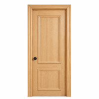Porte intérieure en bois pour chambre à coucher, salon, avec cadre et bouton noir, panneau fini mélamine, pour maison, appartement, hôtel