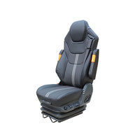 Siège de conducteur de camion multifonction en cuir PVC de luxe, base à suspension pneumatique, siège universel pour camion et bus, vente en gros