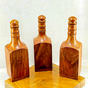 Botella de Agua de Madera Hecha a Mano de 500 ml para Yoga, Ecológica, Apta para Lavavajillas, Personalizable, Unisex, Moderna, Minimalista, con Pajita, Resistente al Calor - Product Image 1