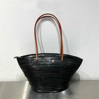 Sac à main tendance en cuir véritable tanné végétal, style vintage, pour femme, avec patchwork artistique, sac à bandoulière et sac fourre-tout