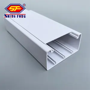 Easy mounting 100*50 Plastic Trunking canaleta PVC Compartment Trunking