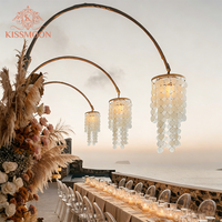 Lustre LED décoratif en coquilles, simple, élégant, grand, en acrylique, à piles solaires, luxueux, pour hôtels, restaurants, salles de banquet, mariages