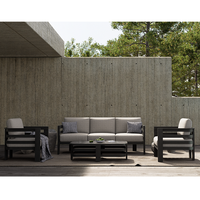 Günstige Preise Modernes Outdoor-Sofa-Set mit Aluminiumrahmen Wetterfest für Garten, Terrasse, Hotel & Innenhof