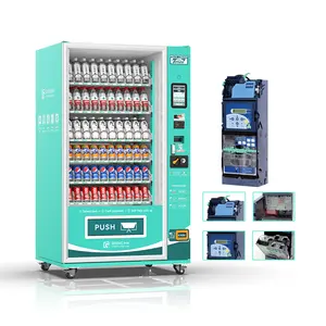 Máquina expendedora automática de agua embotellada personalizada, máquina expendedora inteligente de zumo de naranja con pantalla táctil