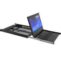 Console KVM HDMI 17.3 "LED 8 ports, MT-VIKI 1920*1080 tiroir KVM à montage en rack pour rack de serveur 1U 19", commutateur KVM HDMI LCD 17.3 pouces