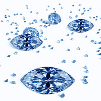 Moissanite naturelle bleu clair glacé, pierre précieuse en vrac, taille marquise, 4x8mm, petite, couleur vive, 5ct 6ct, faite à la main