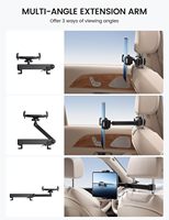 Bras d'extension 3-en-1 pour iPad Pro Air Mini pour Galaxy Fire HD 4.7-13 \ "Support pour tablette d'appui-tête de voiture verrouillable pour téléphone portable