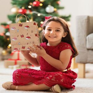 Bolsas de Papel para Ropa y Zapatos OEM, Bolsas de Regalo de Lujo con Diseño Impreso Personalizado, Bolsas de Papel con Logotipo para Compras Navideñas - Product Image 4