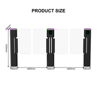 Torniquete Vertical Bidireccional con Lector RFID, Código QR y Control de Acceso Facial, Barrera Giratoria para Supermercados, Gimnasios y Aeropuertos