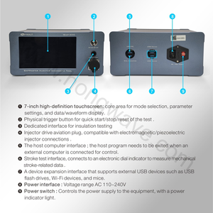 IGAP-300 Mega V4 V2 Gap Smart Testeur d'injecteurs Common Rail à écran tactile 7 pouces pour solénoïdes piézoélectriques Siemens VDO <span class=keywords><strong>Bosch</strong></span> Outil de diagnostic - Product Image 4