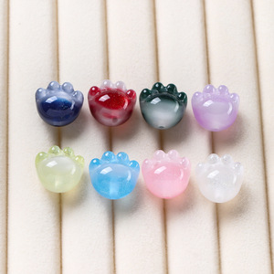 Cuentas de Resina con Forma de Pata de Gato, Orificio Recto Pequeño, Accesorios para Joyería DIY, Pulseras y Collares Hechos a Mano, Cuentas Sueltas - Product Image 4