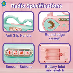 Radio éducative pour enfants avec microphone, écouteurs et câble audio, lecteur de musique portable connectable au téléphone, cadeau pour enfants - Product Image 6