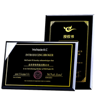 Médaille de plaque d'autorisation en verre cristal noir personnalisé trophée de plaque suspendue d'honneur de qualité supérieure