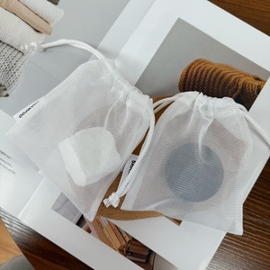 Bolsa de malla de poliéster de alta calidad para compras, bolso de mano de organza, venta al por mayor personalizada, ecológica, transparente, para jabón, café - Product Image 4