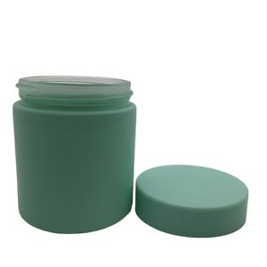 Envase de crema de vitamina amarillo mate esmerilado, bote de hierbas de 4oz, tarro de vidrio coloreado con tapa - Product Image 5