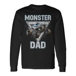 T-shirt à manches longues Monster Truck Dad pour la fête des pères 'Are My Jam' Cadeau personnalisé pour les amateurs de camions - Product Image 1