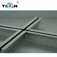 Composants de grille de plafond en acier galvanisé Grille de plafond en T plat noir 32/38 en métal