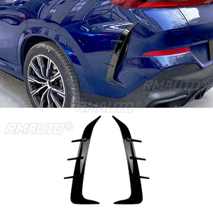 สปอยเลอร์กันชนหลังสีดำเงา ช่องระบายอากาศด้านข้าง ชุดแต่งสำหรับ BMW X6 G06 2019+ แต่งรถ - Product Image 1