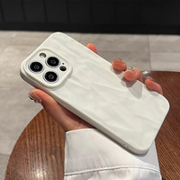 Coque de téléphone antichoc en TPU souple, texture froissée couleur bonbon pour iPhone 17 Pro Max 16 15 14 13 12 11 Xs Xr 7 8 Plus