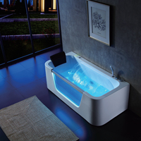 Baignoire Spa Moderne en Acrylique avec Jets Massants, Éclairage LED, Hydrothérapie, Écologique, Économe en Énergie, Jacuzzi Intérieur pour Hôtel