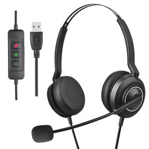 Lantronlife LL-X3D מעל אוזניות אוזניות עם מיקרופון קווית USB עבור שירות לקוחות PC centre אביזר - Product Image 1