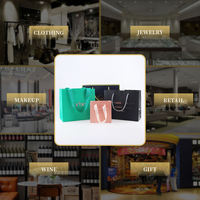 Sacs en papier de luxe personnalisés pour bijoux, petits sacs en papier avec nœud papillon et boîte pour l'emballage de vêtements et de bijoux