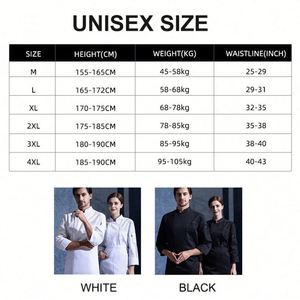 Chaqueta de Uniforme para Camarero, Trajes de Trabajo para Cocina de Restaurante para Hombre, Chaqueta de Chef Bordada Personalizada - Product Image 2