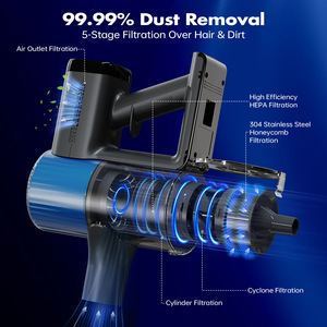 Cordless Vacuum Cleaner V10 2000mAh <b>Battery</b> High Suction Power Home Car Use - Product Image 2