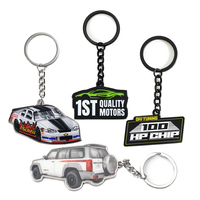 Fabrication sur mesure de porte-clés en métal en forme de mini-voiture de marque automobile, logo personnalisé, vente en gros, alliage de zinc, émail souple ou dur, porte-clés