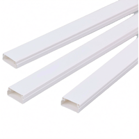Goulotte de câblage en PVC solide, chemin de câbles blanc, canal de protection pour câblage électrique