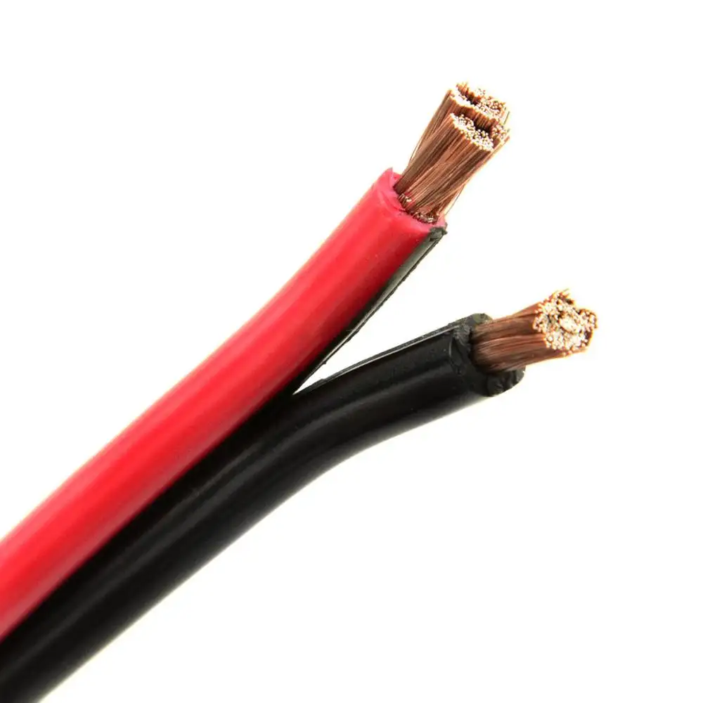 Black and Red Oxygen Free Stranded Copper Twins Speaker Wire OFC Speaker Cable Digital Audio cable