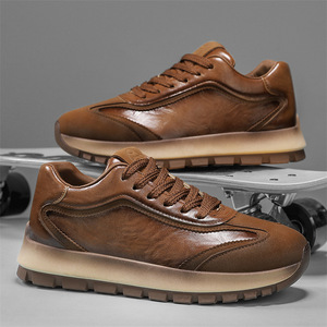 Zapatos Deportivos de Verano para Hombre, de Gamuza Negra de Alta Calidad, Ligeros, Diseño de Lujo, Antideslizantes, con Plataforma y Estampado Floral, a Bajo Precio - Product Image 1