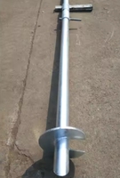 Système de fondation à pieux hélicoïdaux en acier au carbone sans béton, mesure en pouces, pour applications d'ancrage de panneaux solaires et de clôtures