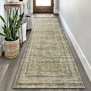 Alfombra de pasillo de estilo europeo Rollo completo de pasillo con parte inferior antideslizante de TPR Poliéster moderno plegable y lavable-para hoteles - Product Image 2