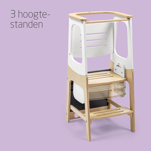 <span class=keywords><strong>Tour</strong></span> <span class=keywords><strong>d</strong></span>'<span class=keywords><strong>apprentissage</strong></span> en bois <span class=keywords><strong>Montessori</strong></span> 3-en-1 pour enfants avec tableau noir - Product Image 3