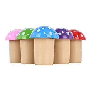 Factory Wholesale New Mushroom Shape Tobacco Grinder With Storage 3 Layers Removable 60mm Mushroom Head Plastic Herb Grinder