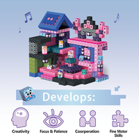 Bloques de Construcción Magnéticos Dark Castle de 0.8 Pulgadas, 100 Piezas, Juguetes de Cubos de Plástico con Luz LED 3D para Niños, EN71 CE CPC ASTM UKCA