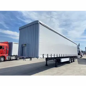 China factory van dry cargo logistics Road Transporting Van Box Container Bulk Goods cargo Truck van Semi Trailer