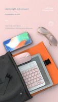 Keyboard Nirkabel Senyap Isi Ulang, Keyboard BT Mini Universal untuk iPad, iPhone, Tablet, Laptop