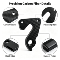Support de dérailleur de vélo en carbone, personnalisation OEM disponible, échantillon gratuit, support de dérailleur arrière pour cadre de vélo