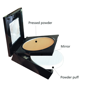 Nouvelle conception, poudre pressée pour le visage, 3 couleurs, fini mat, imperméable, pour tous types de peau, avec un miroir et un éponge - Product Image 4