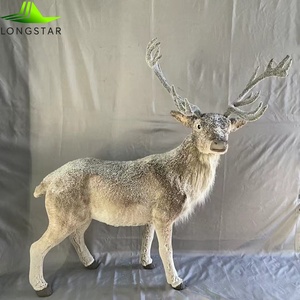 Grande <span class=keywords><strong>statue</strong></span> de cerf animatronique électrique de Noël en plein air, ours polaire écologique, peluche simulée grandeur nature, décoration d'intérieur, art déco - Product Image 3