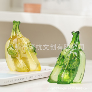 ของตกแต่งงานฝีมือรูปผลไม้สุดสร้างสรรค์ เรซิ่นรูปกล้วย ลูกแพร์ ของตกแต่งบ้าน ของตกแต่งโต๊ะทำงาน ของขวัญ - Product Image 3