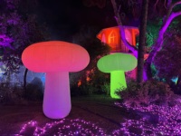 Champignons gonflables lumineux colorés, modèle de champignon gonflable pour la décoration de scène et de fête