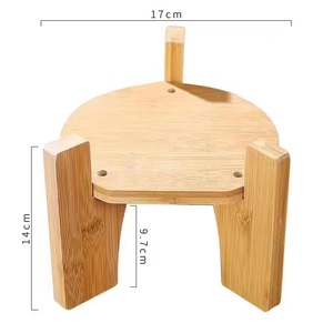 Base de Bambú para Adornos, Soporte Elevador para Botellas de Vino, Base Redonda para Jarrones, Soporte para Cubos de Vidrio, Multiusos, Resistente a la Humedad - Product Image 5