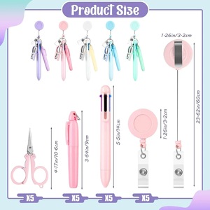 Set <span class=keywords><strong>de</strong></span> Accesorios para Enfermeras Macaron Dickmon Personalizado: Bolígrafos <span class=keywords><strong>de</strong></span> Aleación Duradera, Tijeras Plegables, Marcador Permanente, Bolígrafos Retráctiles y Llaveros - Product Image 6