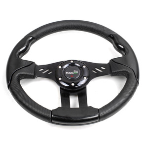 CRASTP Car Steering <b>Wheel</b> 13 Inch PU Racing Style 3 <b>Spokes</b> For Performance Driving - Product Image 5