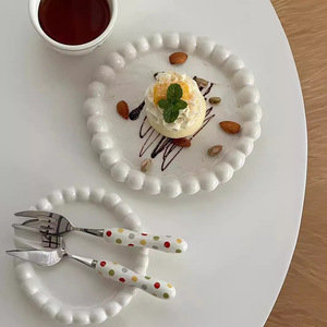 High-End Cream Style Ins <b>Plate</b> <b>Disposable</b> Creative Fruit Pasta Western Food <b>Plate</b> for Parties for Hotels - Product Image 4