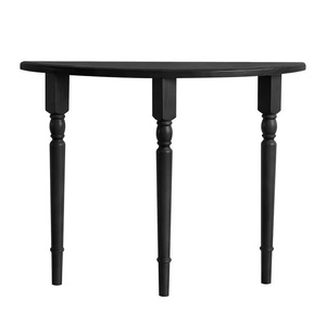Mesa <span class=keywords><strong>Consola</strong></span> de Salón de Estilo Francés, Minimalista, de Lujo Ligero, de Madera Maciza Negra, Semicircular, Montada en la Pared, Ultra Estrecha - Product Image 5