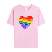 Nouveau design loisirs quotidiens surdimensionnés coton lesbienne fierté polyester LGBT arc-en-ciel t-shirt pour défilé